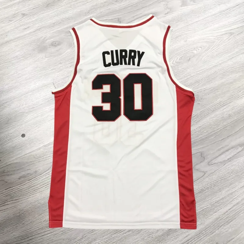 Hombres Oversize 30 Stephen Curry DAVIDSON College Basketball Jersey Caballeros 20 Camisetas deportivas