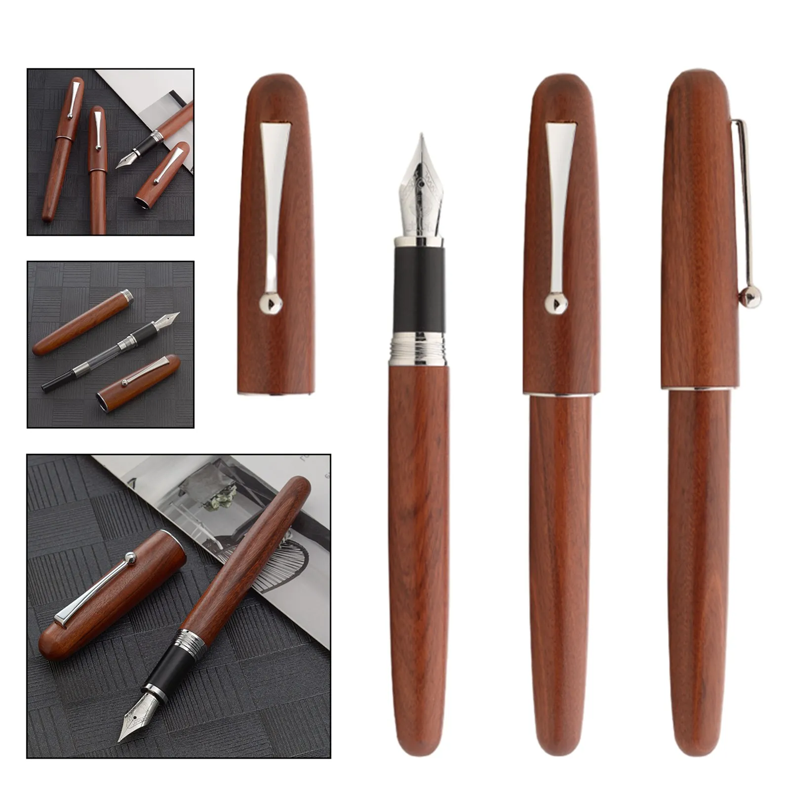 

New Xier Wooden Fountain Pen 0.7mm nib Business Gift Writing Pens Wood Pen FPA707