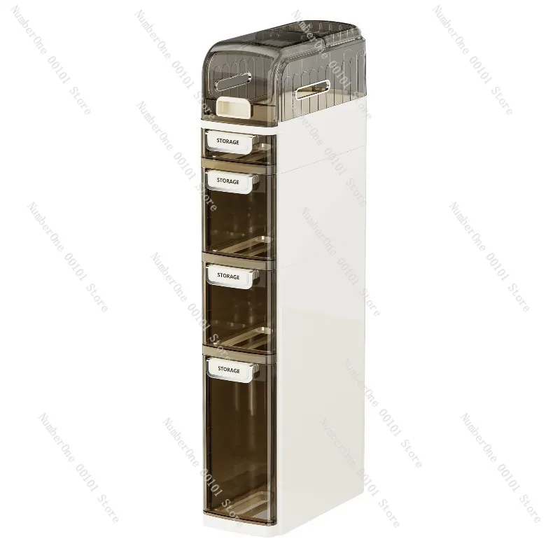 Slim Bathroom Gap Storage Cabinet Toilet Side Organizer Shelf Narrow Crevice Storage Rack Freestanding Washroom Space Saver