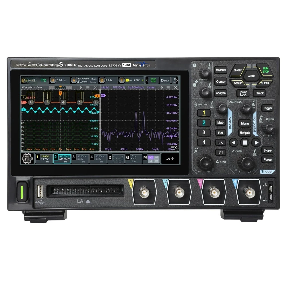 Digitales Oszilloskop DHO924S 250 MHz Frequenzband + 12-Bit vertikale Auflösung + maximal 1,25 GSa/s Sa-Oszilloskope