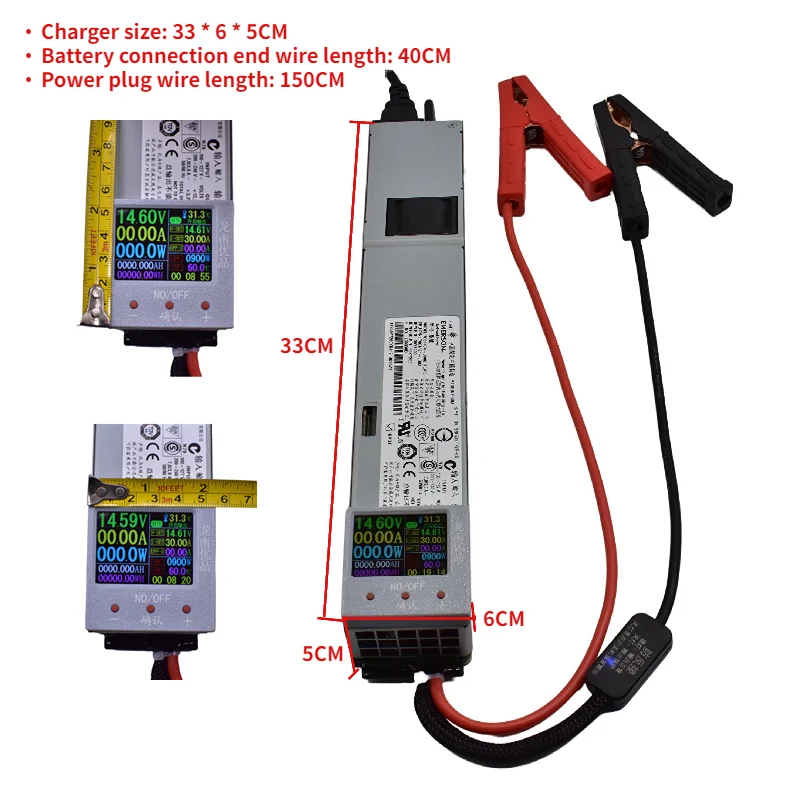 Imagem -02 - Carregador Ajustável para a Bateria do Lítio-íon 315v 350a 12v 50a 14.6 v 50a 12.6 v 40a 30a 20a