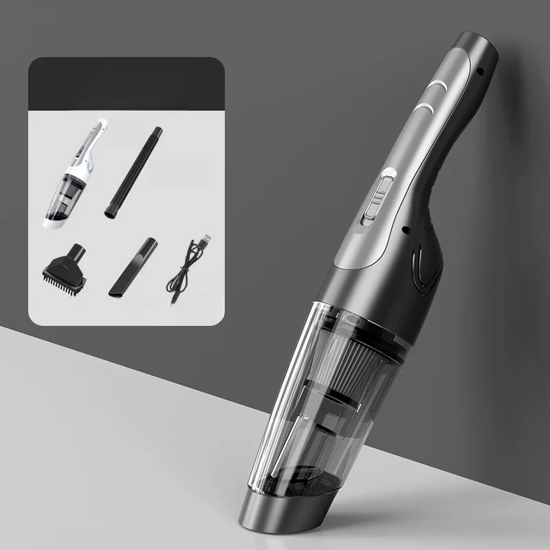Cordless Suction Device with HEPA Filter for Home Car Kitchen Pet Hair Portable 39.5x8x11cm ABS Rechargeable Battery