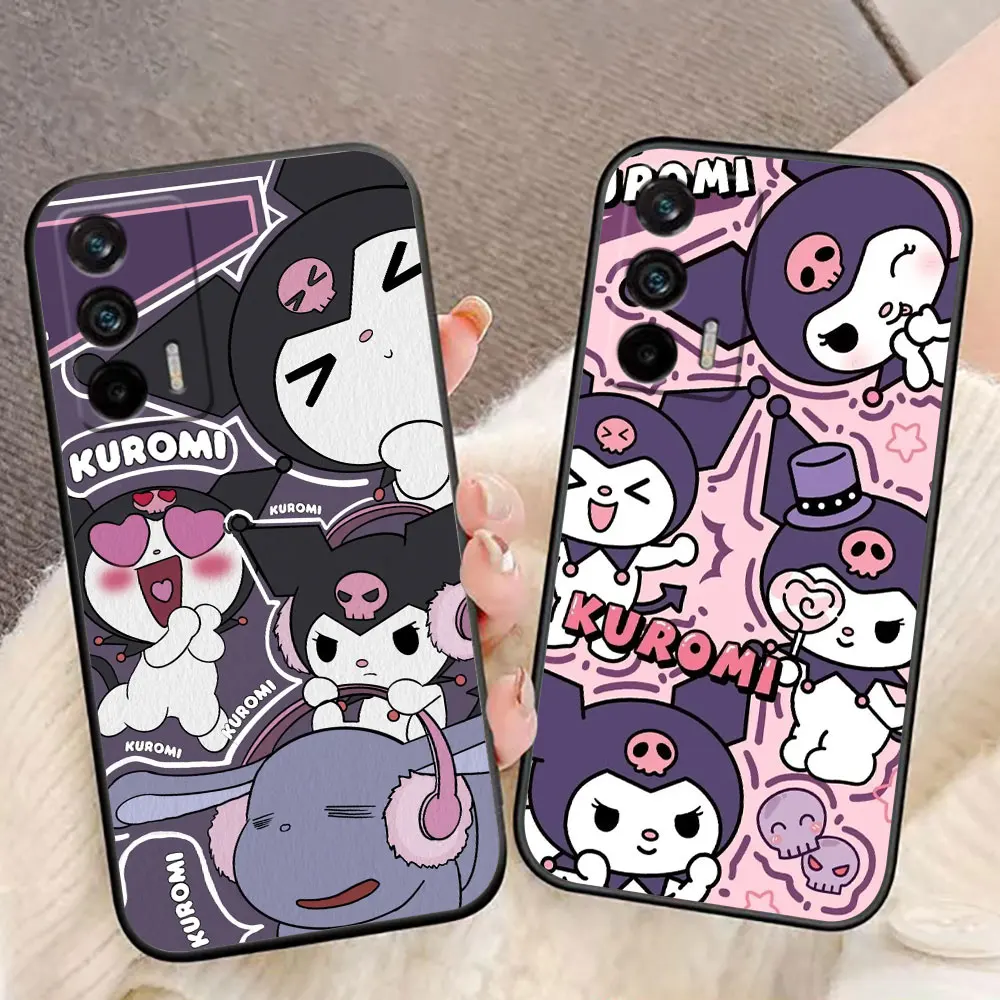 Cartoon Kawaii K-Kuromi Phone Case For Realme C11 C20 C21 C21Y C30 C30S C33 C35 C55 C53 C63 C65 GT NEO 2 NARZO 50 X50 Case Funda