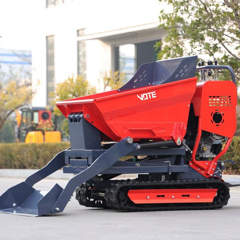 

Customized 500kg Garden Track dumper Small Hydraulic Crawler Dump For Construction Cheap 800kg Mini Track Dumper Free Shipping