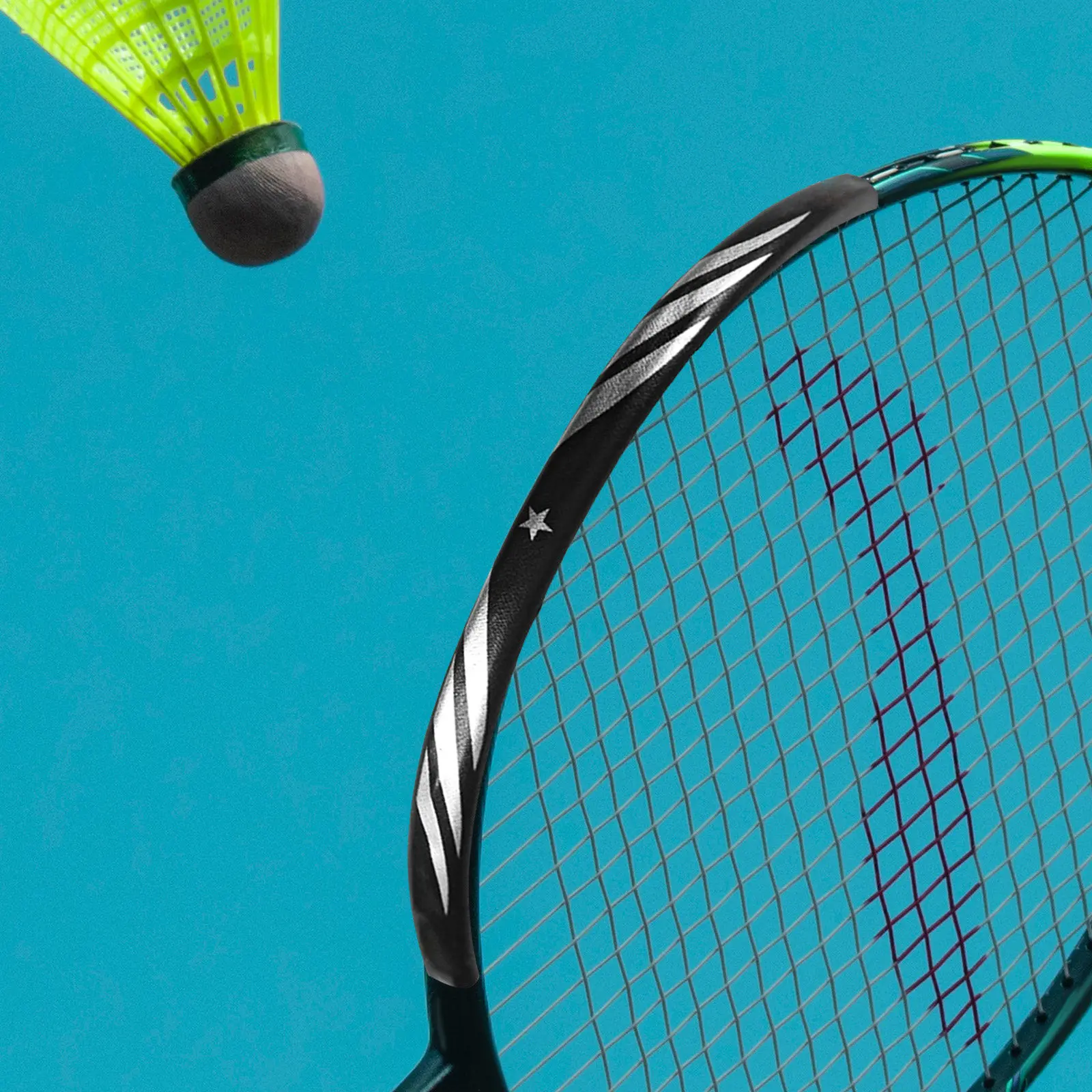 

Badminton Racket Tape PU Frame Protection Tape Professional Head Weight Upgrade Easy Install Removable Protective Sports