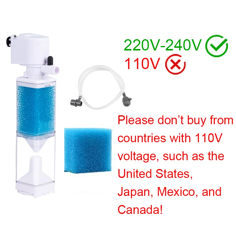 Aquarium-Filterpumpe Fischbecken Tauchbare Luft-Sauerstoff-Belüfterpumpe Interne Wasserpumpe 220V Anti-Rückfluss Wasserpumpe Wellenerzeuger ﻿