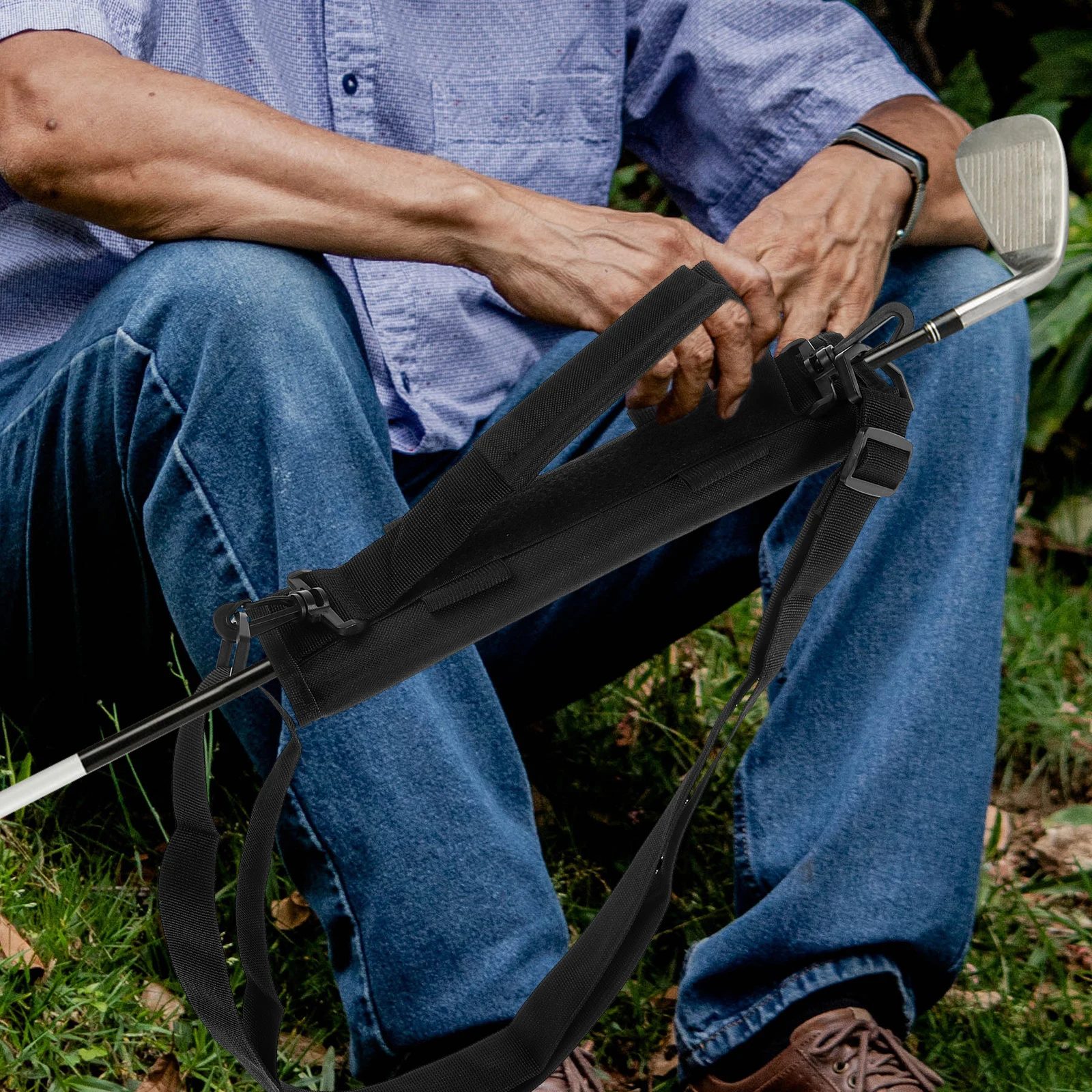 

Stylish Club Bag Multi-Use Canvas Golfing Carrier Durable Travel Bag Side Pockets For Golf Clubs Washable Club Holder For