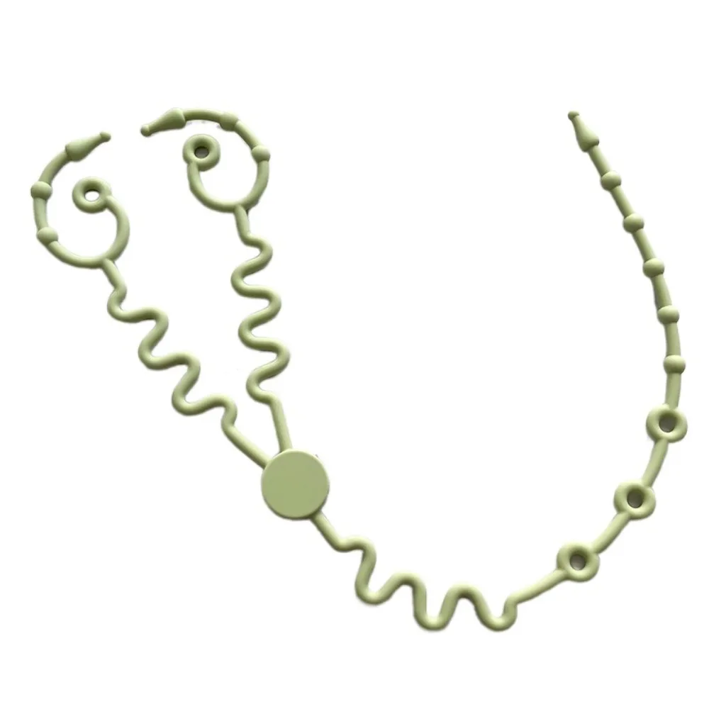 

Portable Silicon Nipple Anti-drop Chain Safety Double Head Baby Pacifier Chain Stroller Accessories Adjustable