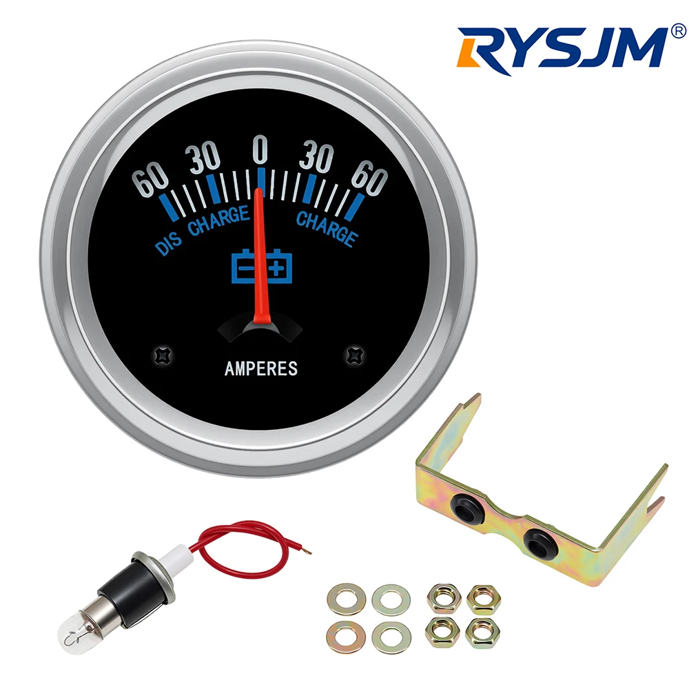 Car Ammeter Voltmeter Universal 12V 60-0-60 AMP Ammeter Gauge Volt Meter 2