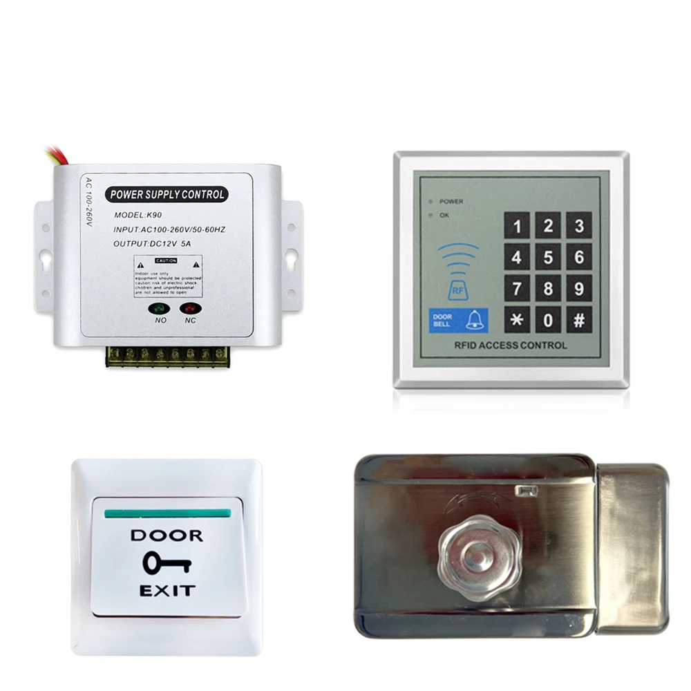 

Anjielosmart RFID Access Control System Kit Access Control Power Supply Access Card Digital Password Control Lock Access Control