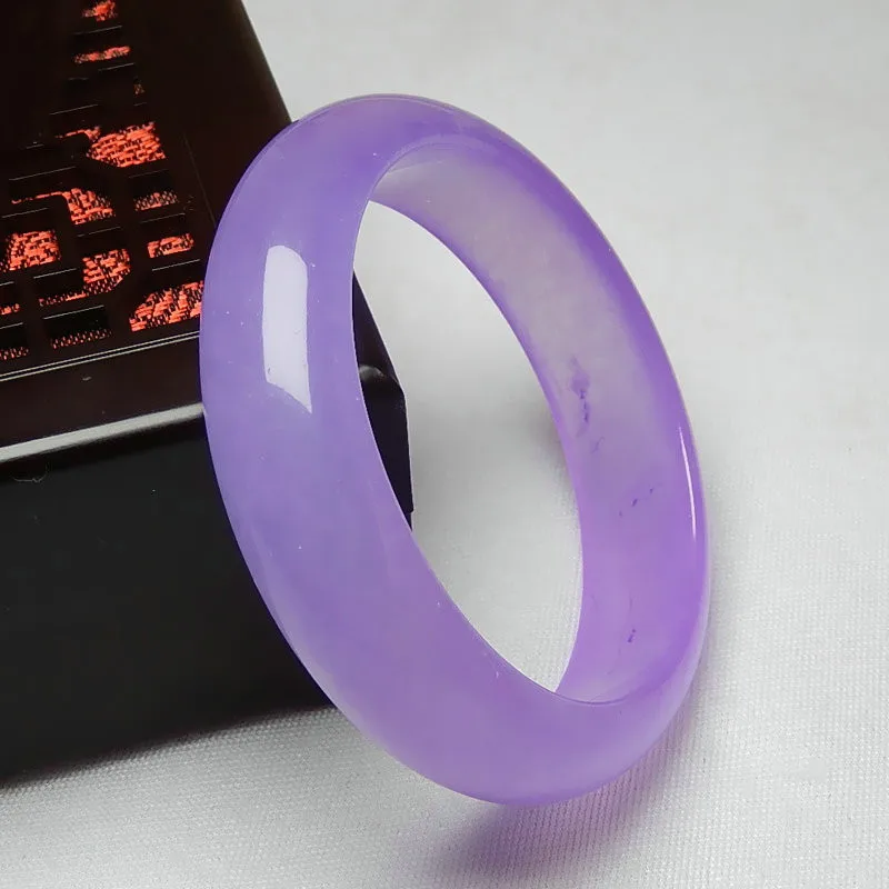 

Genuine Natural Violet Jade Bangle Bracelet Fashion Charm Jewellery Accessories HandCarved High Quality