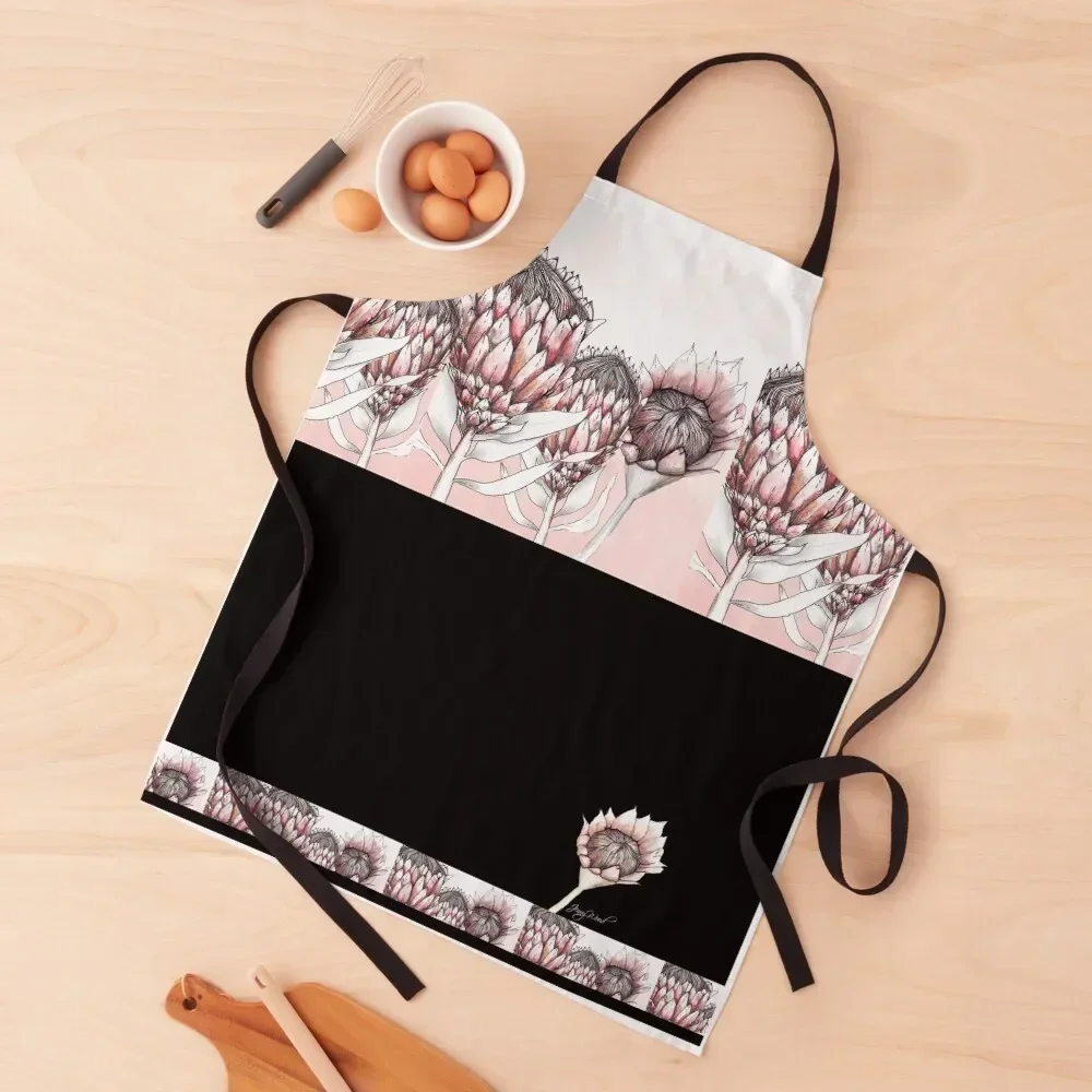 Protea trio Apron For Hairdresser Camping christmas decoration Apron