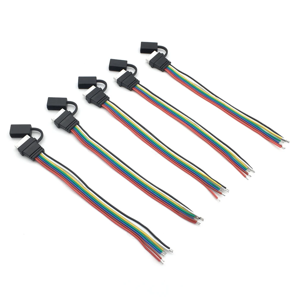 RC Aeronaves com Cap Extensão Cabo de Carregamento, Balance Head, Lead Cord, DIY para Li Po Bateria, 6S, 10cm, 5Pcs