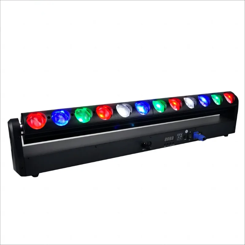 

12 30 watt LED beam of light moving head light large lens red green blue white DMX512 point control horse racing self-walking vo
