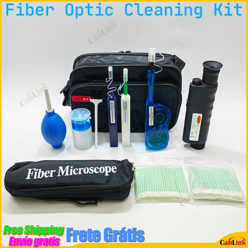 

12pcs/set FTTH Fiber Optic Cleaning Kit with 2.5mm Cleaning Pen LC/MU 1.25mm One-Click Fiber Cleaner Tools Optical Connector