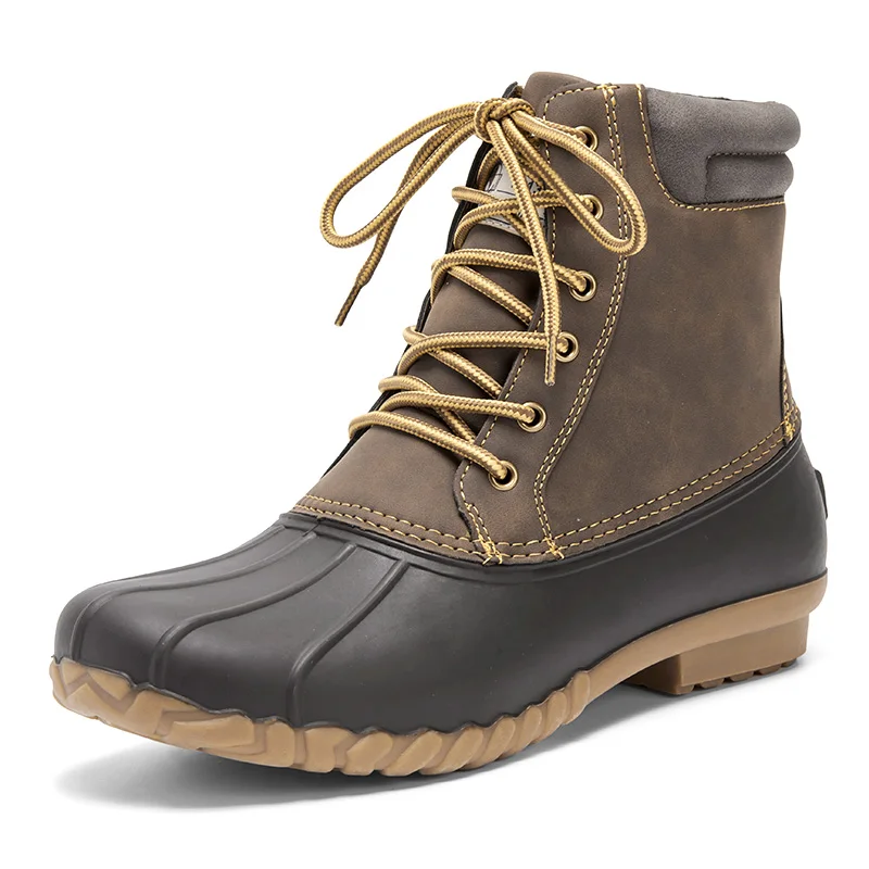 ALEADER Mens Duck Boot | Waterproof Shell | Fur Lined Insulated Winter Snow Boot