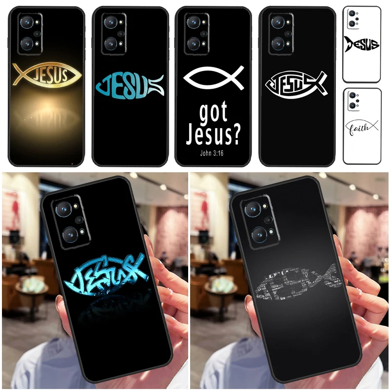 رمز السمكة يسوع المسيح المسيحي ل Realme 14 Pro Plus 10 11 12 13 GT 6 6T 5 GT7 Pro C61 C55 C53 C51 C21Y C25S C67 C75 #1