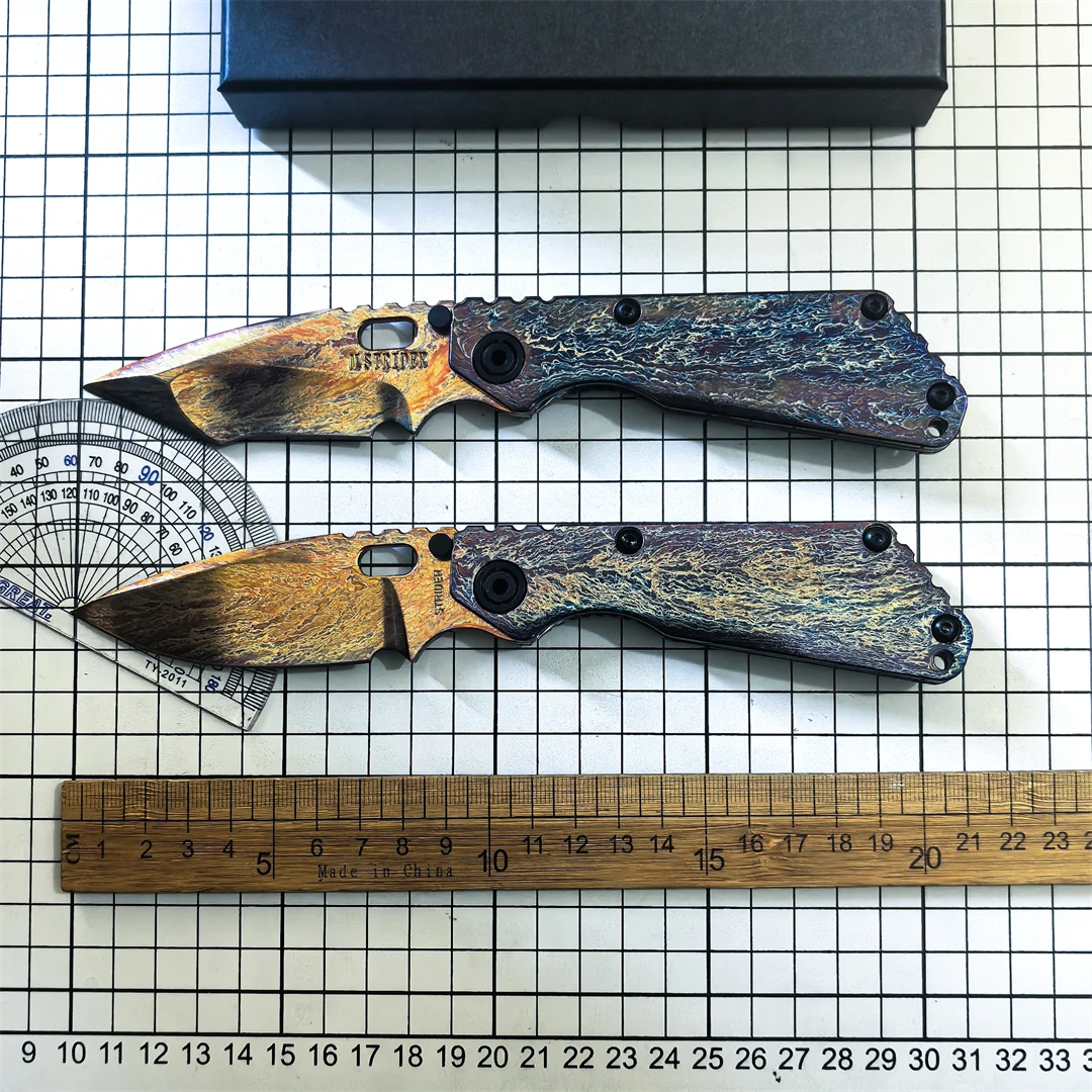 Customized SNG Folding Knife D2 Blade Titanium Alloy Handle Outdoor Camping Hunting Hiking EDC Multi functional Tool