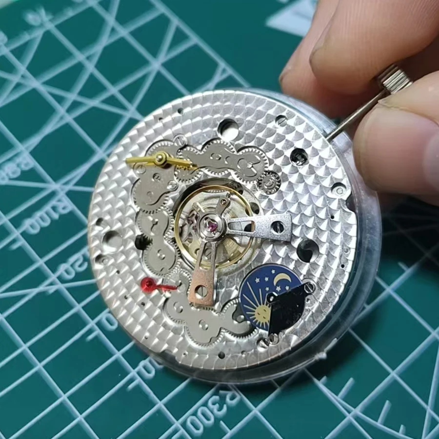 Mid Balance wheel sun and moon Fully automatic mechanical movement for watch maker DIY