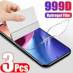 3Pcs Hydrogel Film For Xiaomi Poco M3 M4 X3 Pro Screen Protector For Poco X3 NFC F3 GT F1 F2 Pro