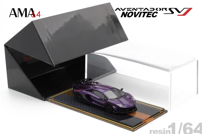 AMA64 1:64 Lambo Aventador SVJ LP770-4 Novitec Version Resin Model Car