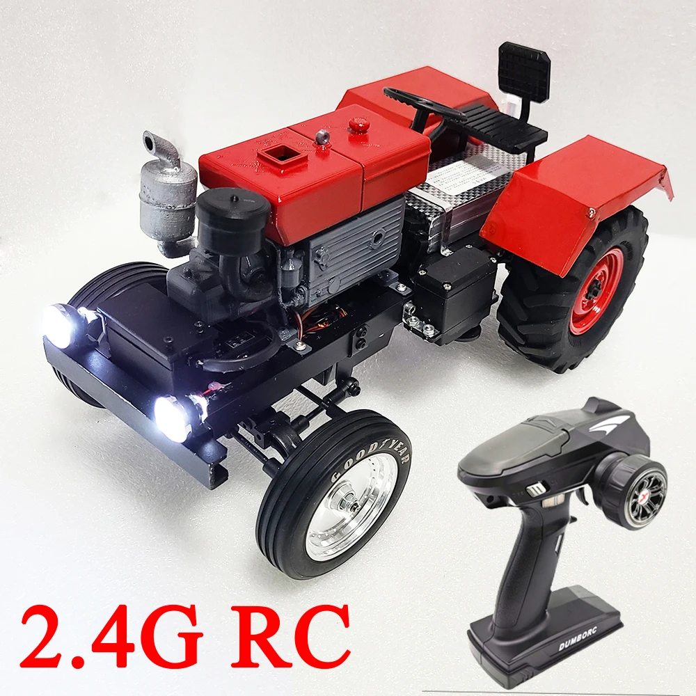 Four Wheel Drive Tractor Engine Model with Seat Light Engine Generator Model Remote Control Car Toy