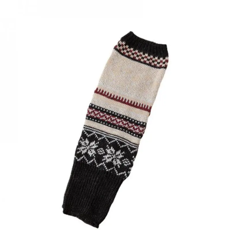 Autumn Winter Warm Socks Pile Socks Korea Knitted Leg Protector Foot Cover Geometric Contrast Calf Socks European Women\'s Socks