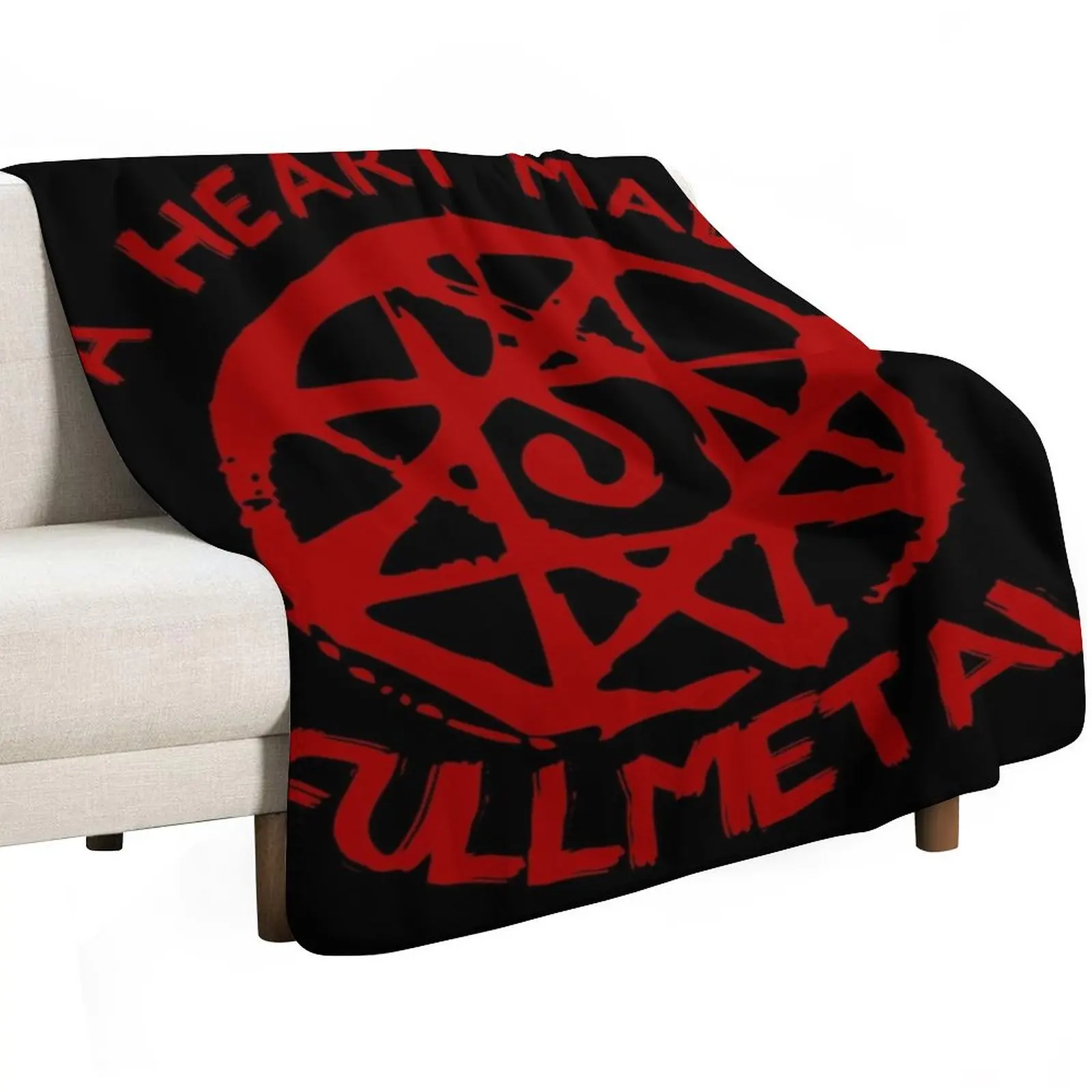 A Heart made Fullmetal Throw Blanket Stuffeds heavy to sleep Thin Soft valentine gift ideas manga Blankets