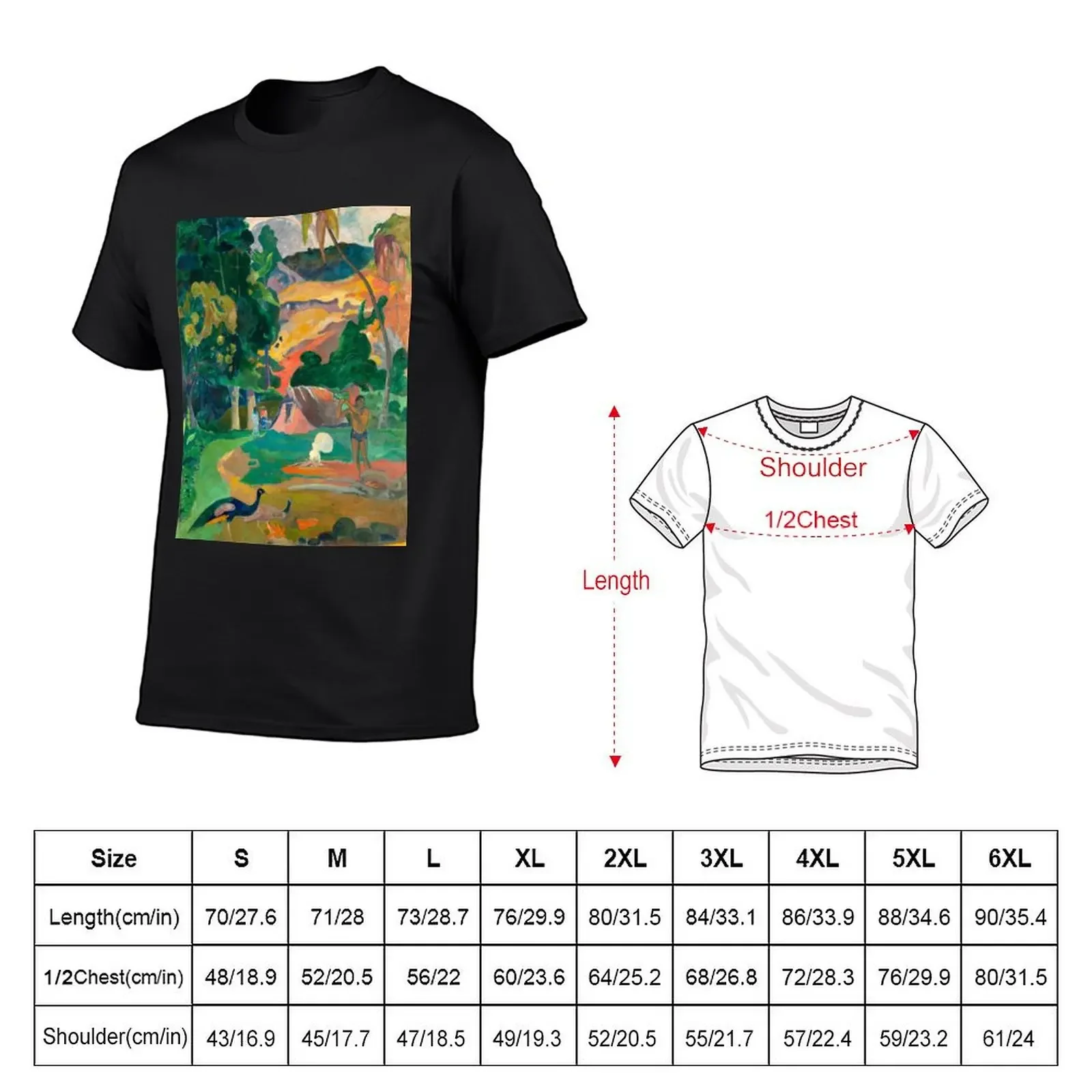 Paul Gauguin Matamoe, Landscape with Peacocks T-Shirt plain vintage anime shirt oversized t shirt men