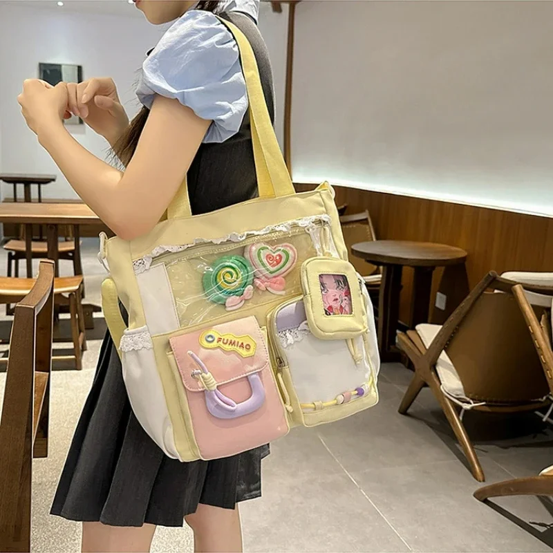 حقيبة Ita اليابانية الجديدة Sweet Girl للتنقل خفيفة الوزن ذات سعة كبيرة حقيبة كتف عصرية حقيبة يد نسائية جميلة