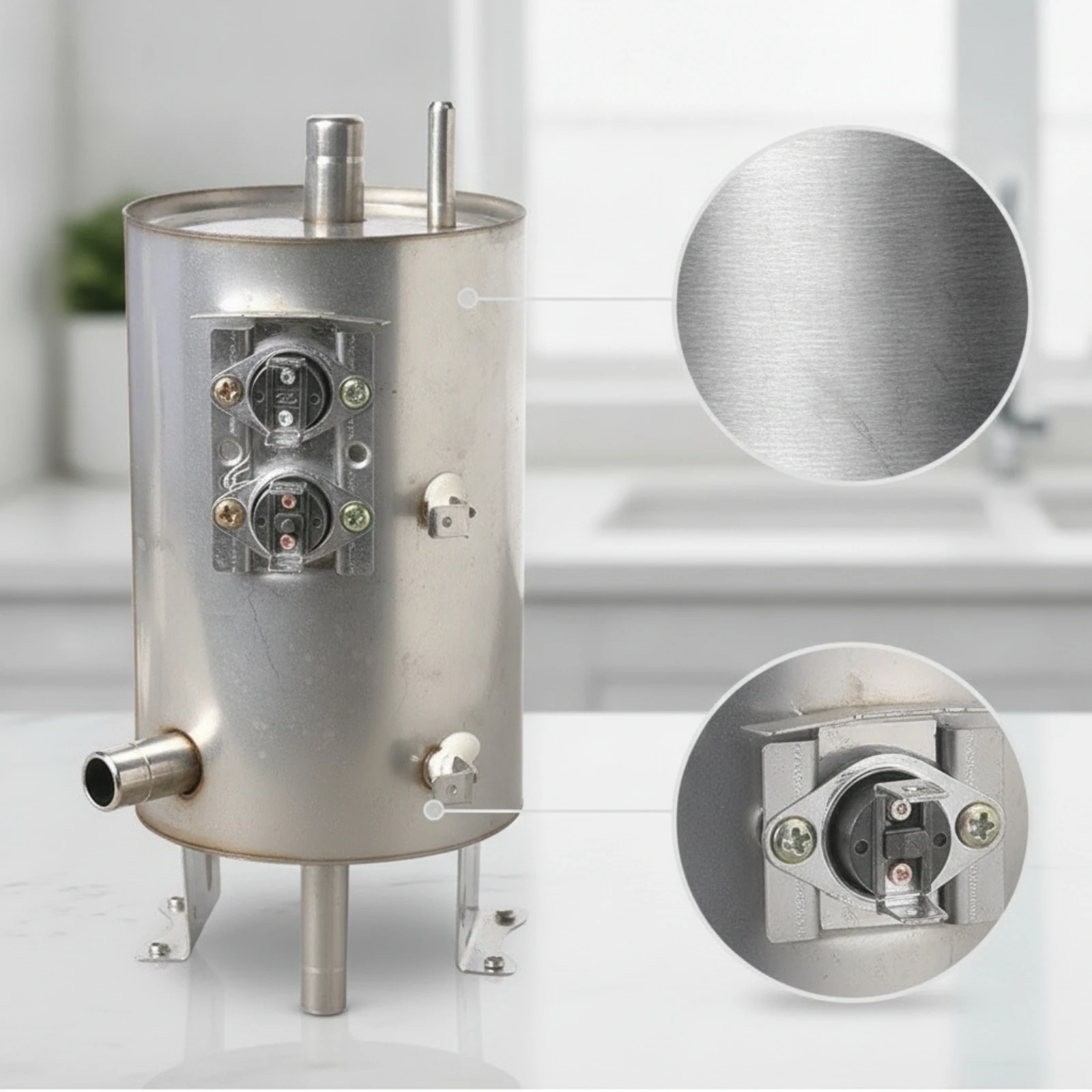 Water Dispenser Heating Tank Electric Hot Water Tank with Terminals Corrosion-Resistant Space-Saving for Repair Technicians