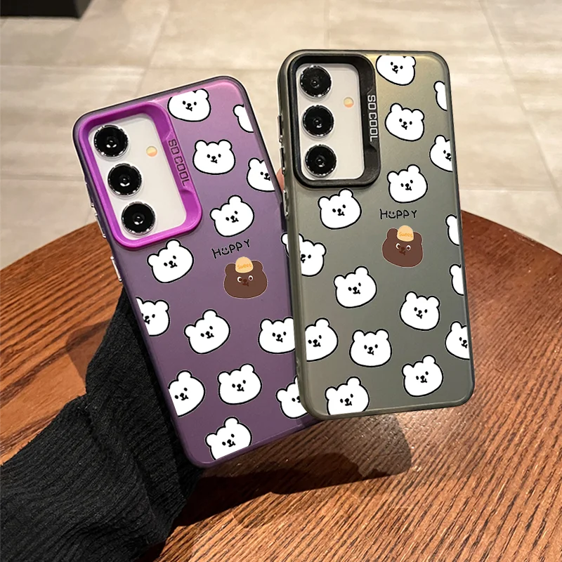 Multiple bear heads For Samsung Galaxy Note20 9 S24 Ultra 23 FE 22 21 20 10 plus A 10S 05 04E 03 CORE Colorful Soft Phone Case