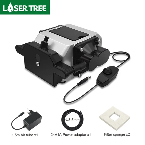Laser tree compressor de assistência de ar dc 24v bomba de assistência de ar a laser para cortador e gravador a laser ajustável 10-30 l/min