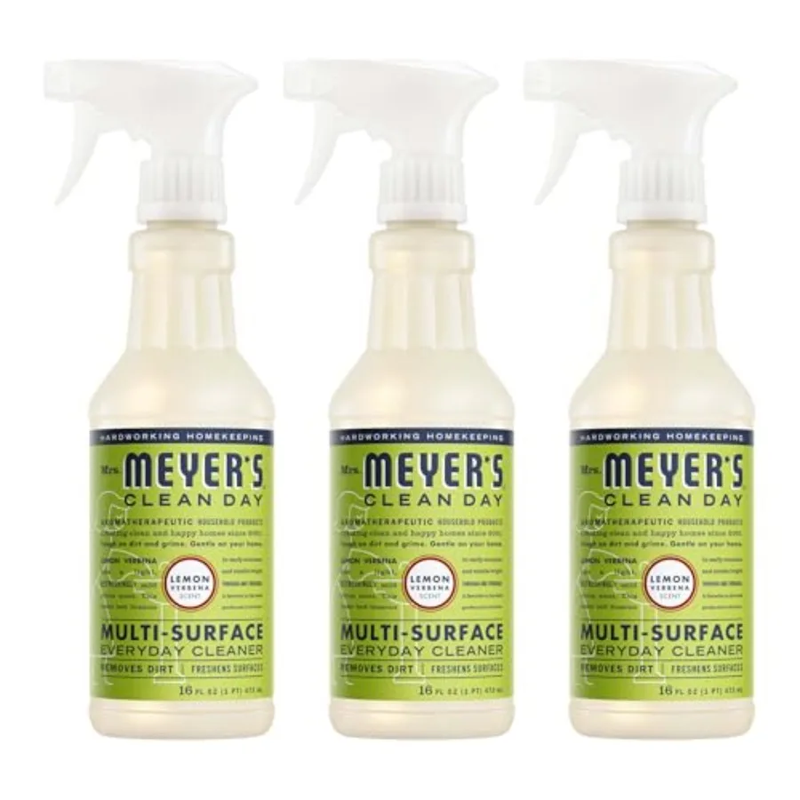 

MRS. MEYER'S CLEAN DAY All-Purpose Cleaner Spray, Cruelty Free Formula, Lemon Verbena, 16 fl. oz - Pack of 3