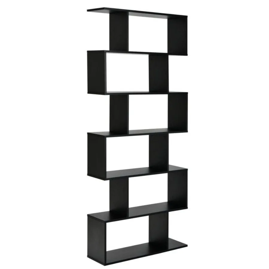 

6 Tier SShaped Bookshelf Storage Display Bookcase Dr ZShelf