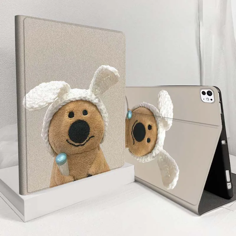 

Bear white hat object For iPad Pro Air 5 4 3 13 11 8 7 6 5 10th 7th 6th 10.5 12.9 10.9 Tablet Case