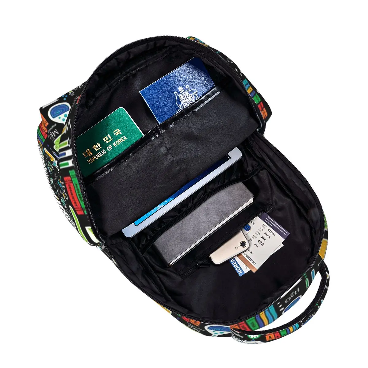 Zaini modello scienza chimica Ragazzi Ragazze Bookbag Borse da scuola per bambini Cartoon Zaino per bambini Borsa a tracolla di grande capacità