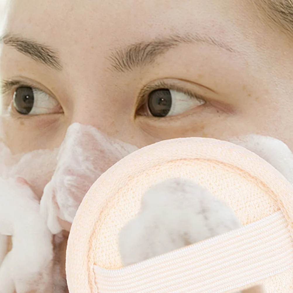 

4Pcs Round Shaped Facial Sponges Exfoliating Pads Gentle Skin Care Practical Washing Tools for Women Face Loofah Pad