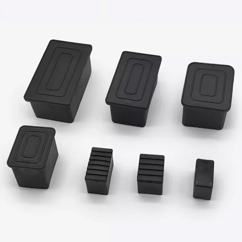 Black PVC Furniture Table Foot Tip Chairs Legs Pad Protector Cover Square/Round Caps Pipe Plug Lid Tube Hole Protection End Cap