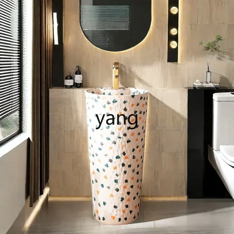 LTT floor-to-ceiling retro washbasin ceramic basin integrated washbasin