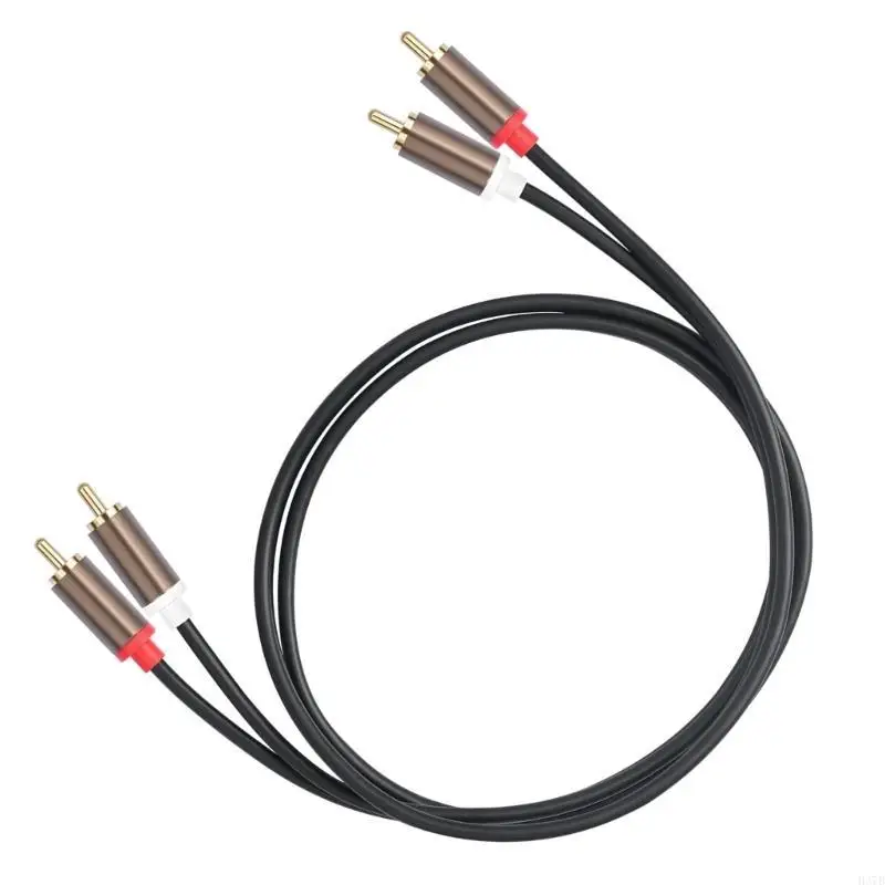 H37B 2RCA Male to Male Stereo Aux Cáp với đầu nối mạ vàng cho nhà hát tại nhà Bộ khuếch đại HDTV Hệ thống Hifi