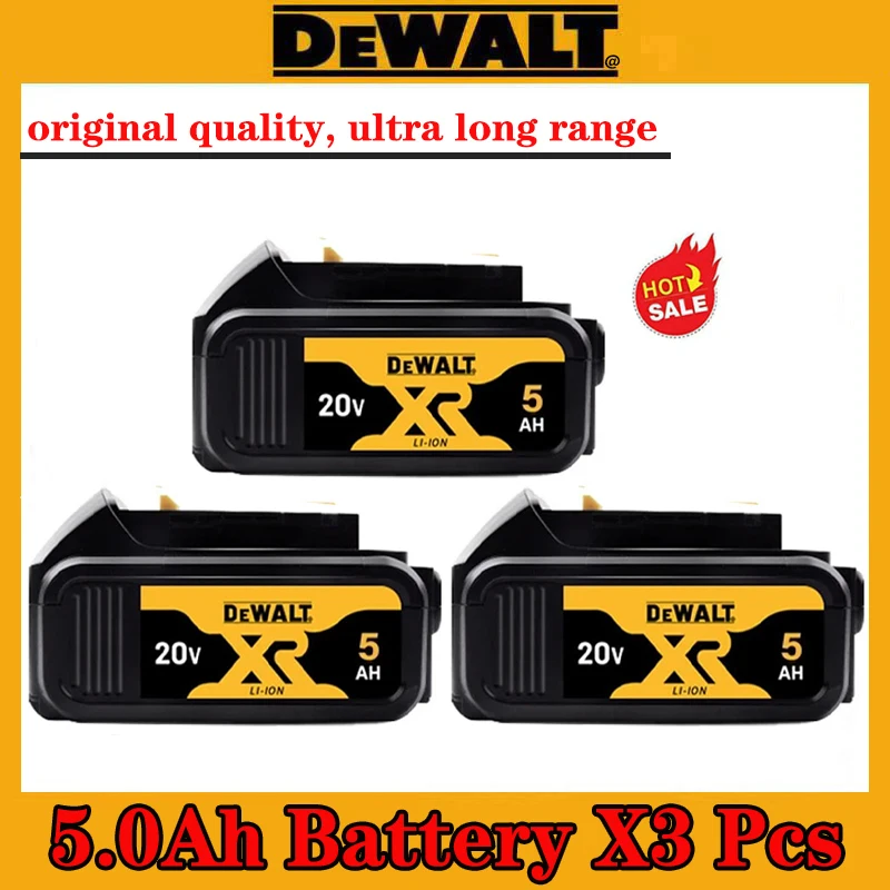 

20V 5000MAh DCB203 Lithium Battery Replacement for DeWalt 18V 20V 21V olt Max DCB112 DCB184 DCB200 DCB180DCB181DCB182 DCB201