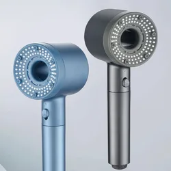 Hollow High-pressure Shower Head 5-mode Adjustable Stop Water With One Click Spray Filter Rain Shower Bathroom Accessories