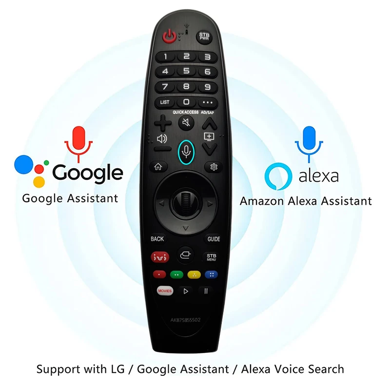 Replacement Remote Control MR20GA AKB75855502 Voice Magjc Remote with ivi App for 2020 Smart TV AI ThinQ OLED UN8 UN7 UN6 Series