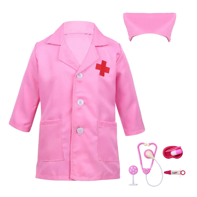 Halloween Cosplay Costumes Children Under 160 Cm Doctor Nurse Uniform Boy Girl Carnival Party Performance Costume Toy Set Cute O