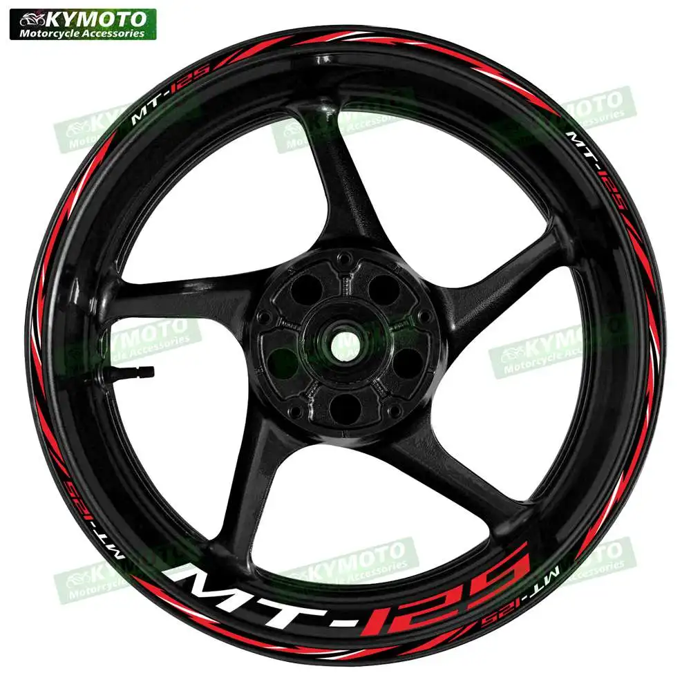

For Yamaha MT-125 MT125 Reflective Motorcycle Wheel Sticker 17 Inch Rim Stripe Decal Off-Road Fairing Accessory Decoration