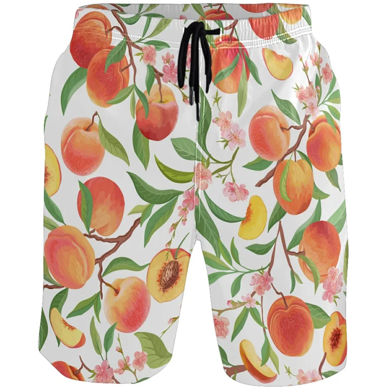 Pantalones cortos con estampado de fruta y sandía, 3D Bañador con estampado de Kiwifruit, Hip Hop, y2k, traje de baño Hawaiano para Surf