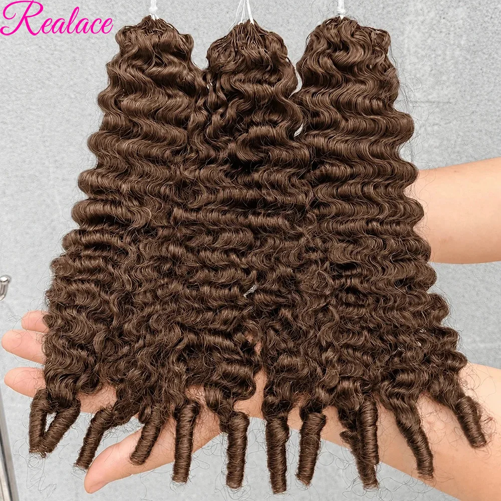 Burmese Curly Chocolate Brown Knots 300G Crochet Human Hair Human Hair Invisible Lightweight Feather Crochet Hair Extensions