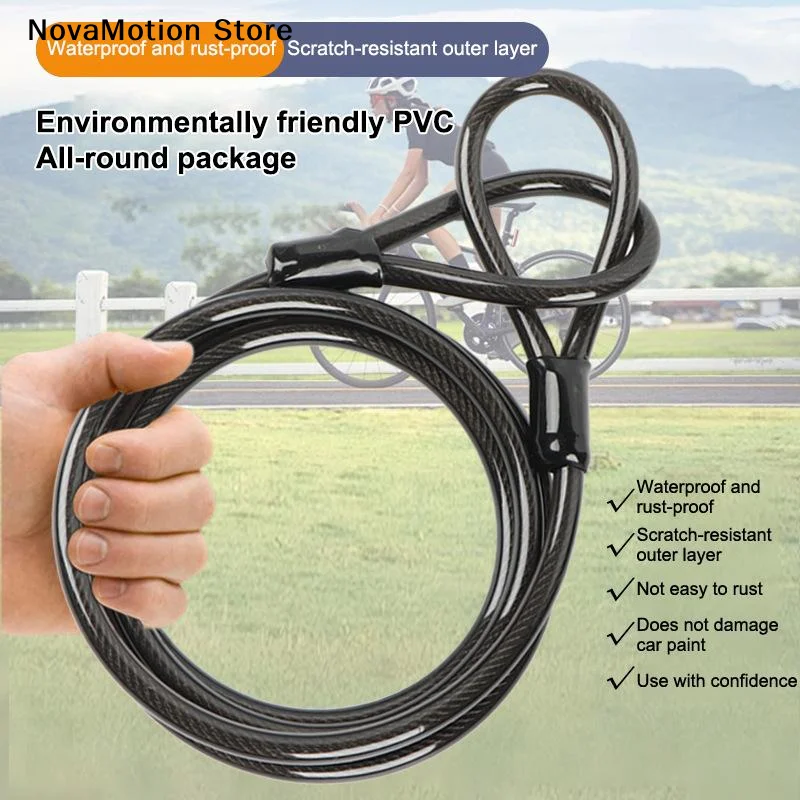 [NM]Bike Anti-Theft Industrial Grade Steel Cable Chain Lock Motorcycle And Bicycle Safety Anti-theft Lock Accessories[NM]