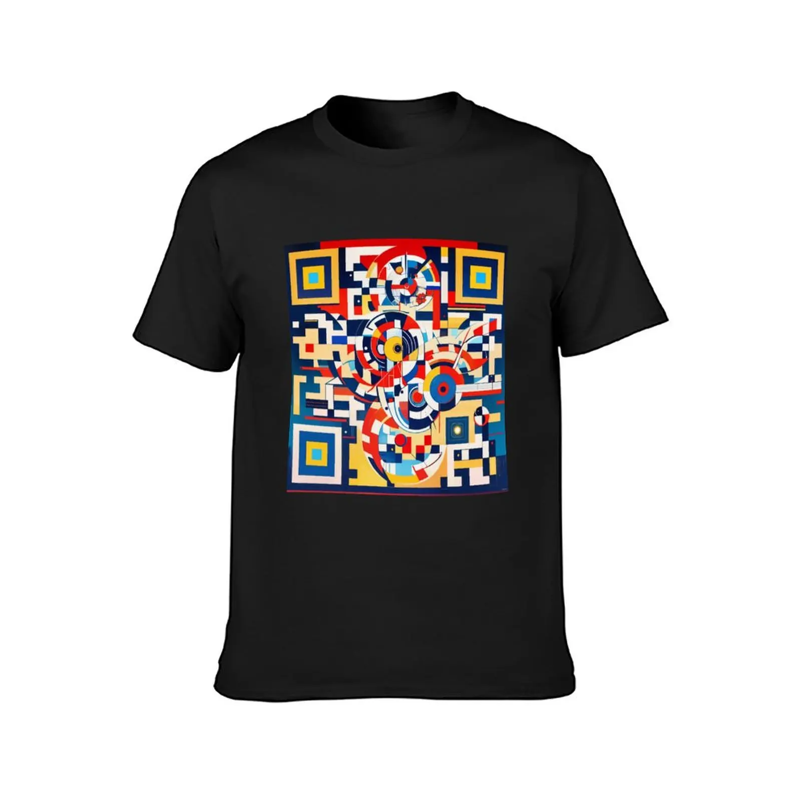 RickRoll QR Code Abstract Painting T-Shirt oversizeds summer tops aesthetic clothes mens graphic t-shirts big and tall